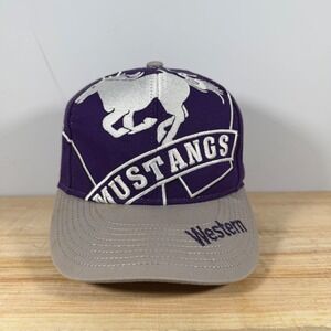 UWO Western Mustangs Hat Men Snapback Purple Vintage Big Logo Cap The Game